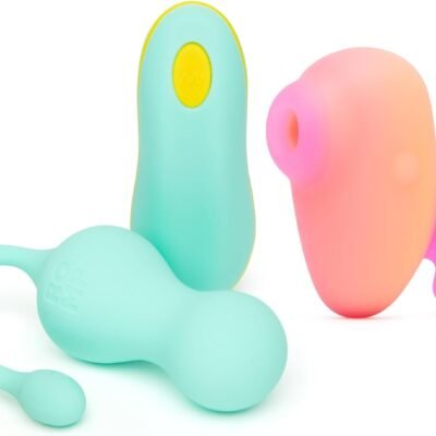Travel Pleasure Air Clitoral Stimulator and Cello Vibrating Egg - Couple Sex Toy Set