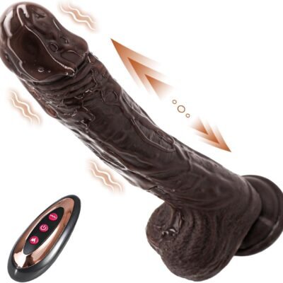 9-inch silicone realistic dildo, designed for women, with strong suction cup and remote control, frees your hands, enjoy to your heart's content.