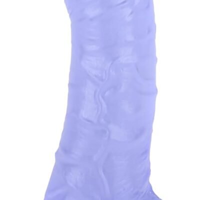 7 Inch Realistic Soft Dildo with Skin Feeling, Beginner Anal Dildo for G-spot Stimulation, Body-Safe Material Fake Penis with Powerful Suction Cup for Hands-Free Play, TPE Sex Toys for Adult (Blue)