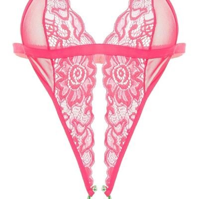 Women Deep V Lingerie Lace Teddy One Piece Babydoll Mini Bodysuit